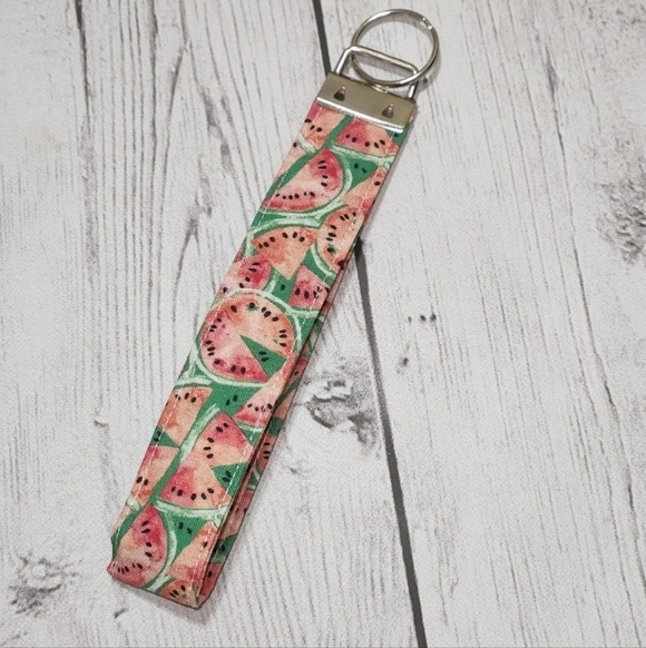 Watermelon Keychain/keyfob Wristlet - Picture 2 of 2